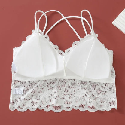 Lace Non-Wire Bra and Ultra-Thin Low Rise Briefs Set for Women - Transparent Comfort Underwear