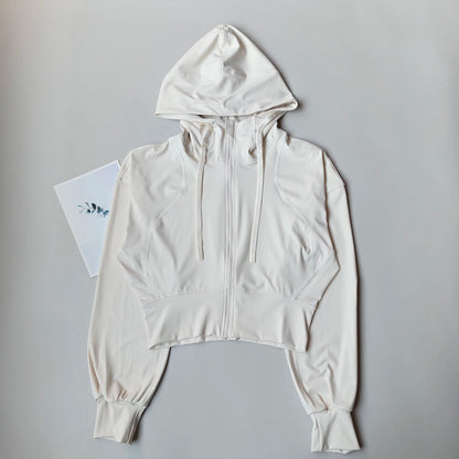 Women's Lightweight Slim Fit Hooded Running Jacket for Sports