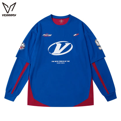 Veidoorn Men's Long Sleeve Athletic Workout Sweater – Comfortable Activewear for Men