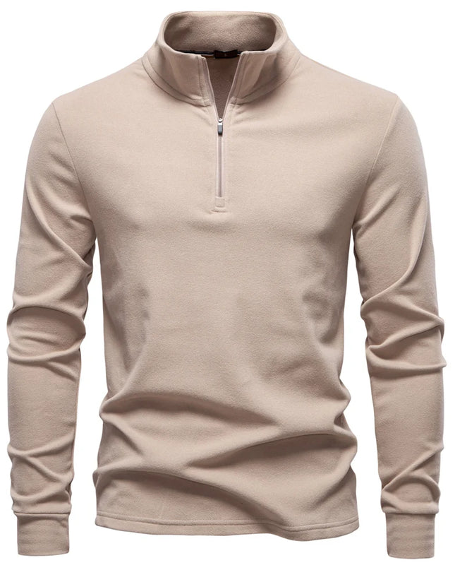 Men's Zipper Sweatshirt with Long Sleeves - Breathable Lightweight Jacket for Men