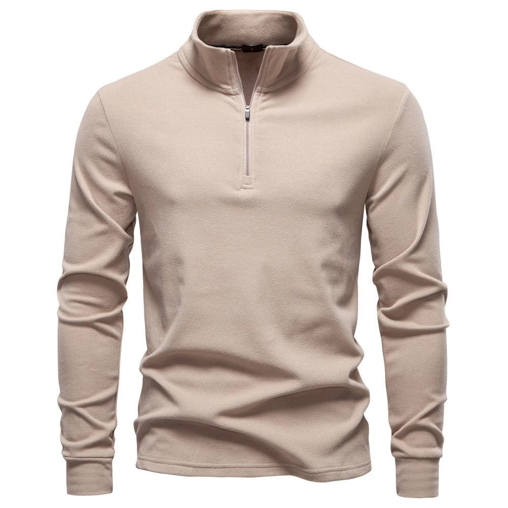 Men's Zipper Sweatshirt with Long Sleeves - Breathable Lightweight Jacket for Men