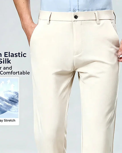 Men’s Casual Stretch Straight-Leg Pants