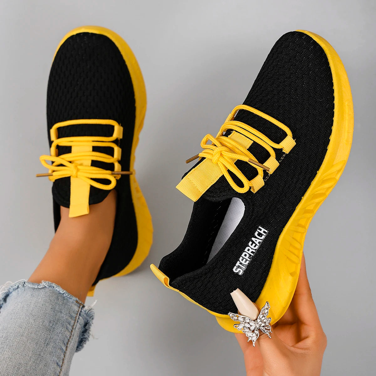Women's Breathable Mesh Flat Sneakers