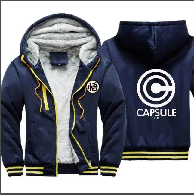 Men's Zipper Hoodie Fleece Thickened Jacket
