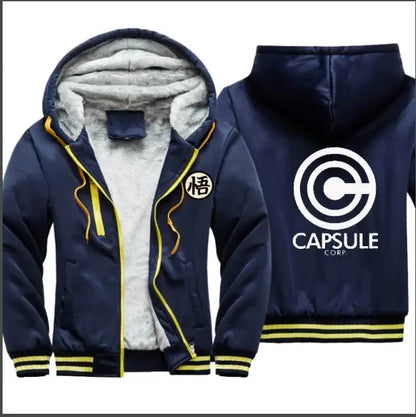 Men's Zipper Hoodie Fleece Thickened Jacket