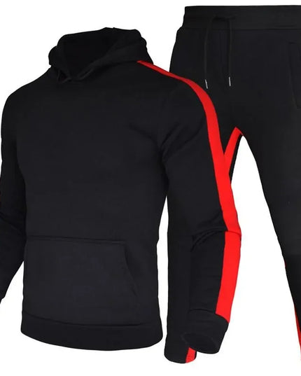 Men's 2-Piece Tracksuit Set with Hooded Sweatshirt - Stylish Athletic Wear