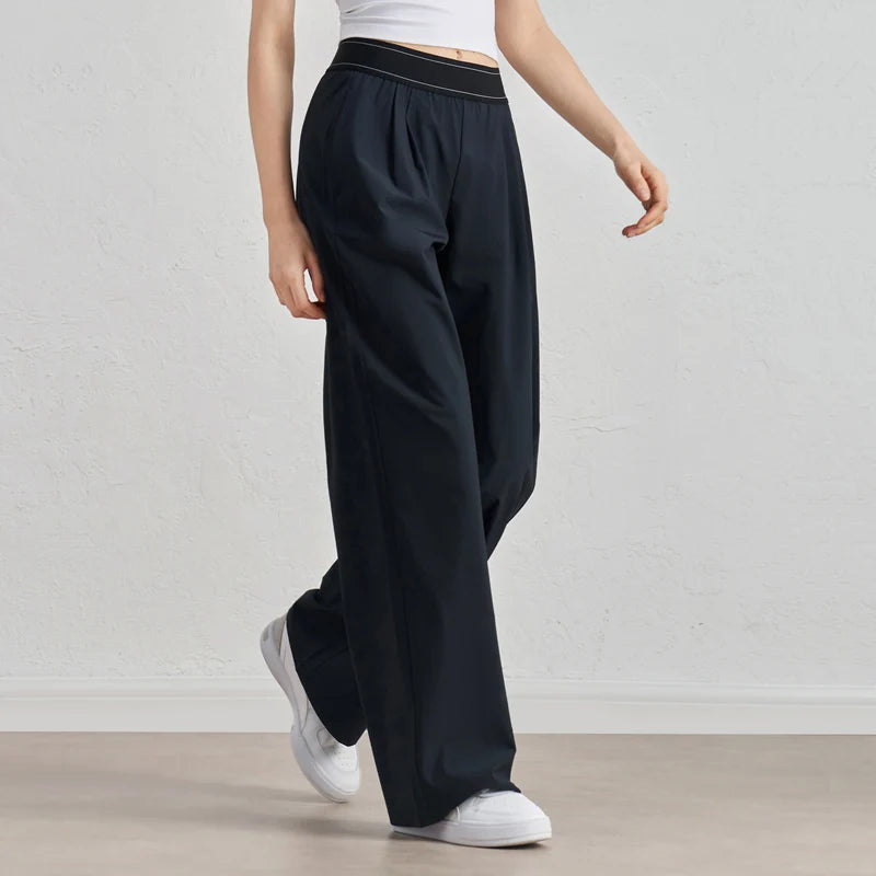 Women's Lightweight High-Waisted Wide Leg Loose Sweatpants