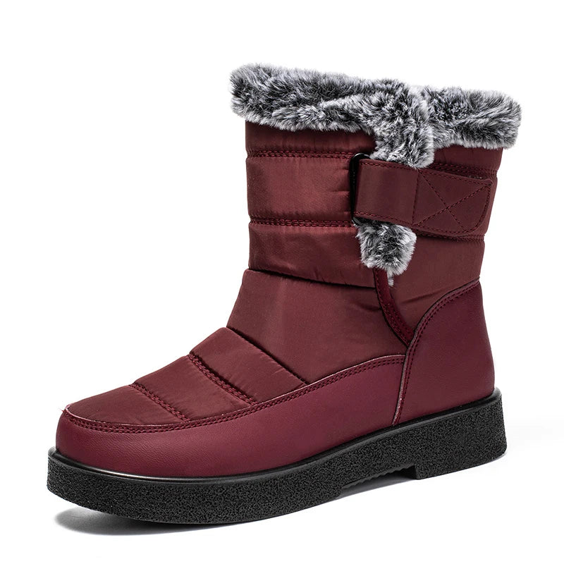 Women's Waterproof Snow Boots with Faux Fur Lining