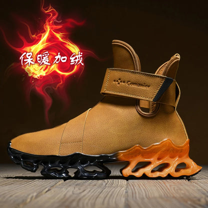 Men's Winter Boots - Warm Non-Slip Plush Sneakers for Men - Various Designs