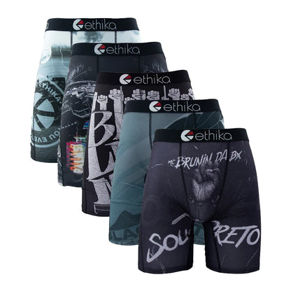 ETHIKA Men's 5-Pack Breathable Mesh Crotch Underwear