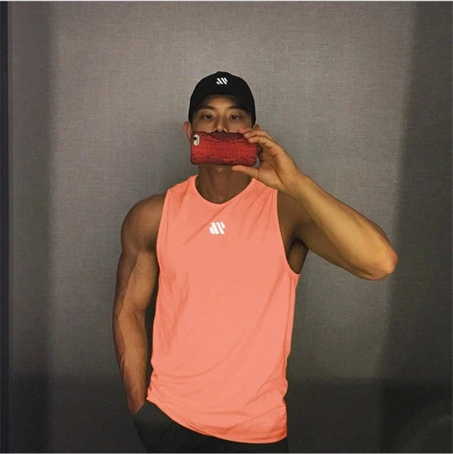 Men's Breathable Mesh Fitness Sleeveless Tank Top