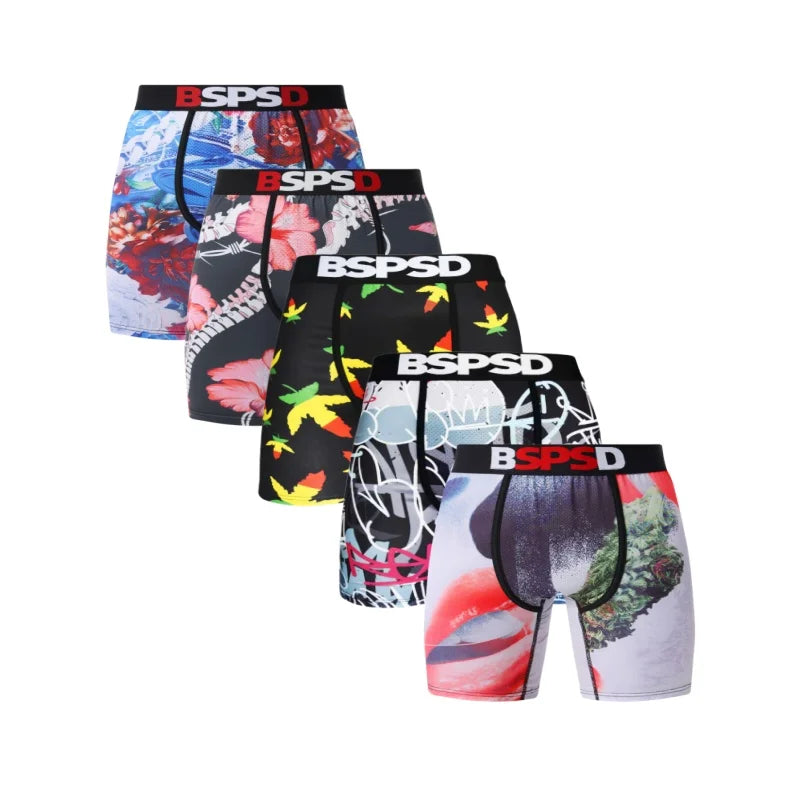 BPSD 5-Pack Men's Breathable Boxer Shorts Set