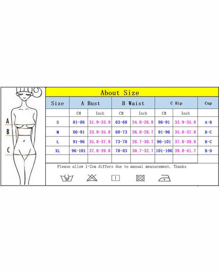 Women's High Waist One Piece Swimsuit - Bathing Suit with Patchwork Design