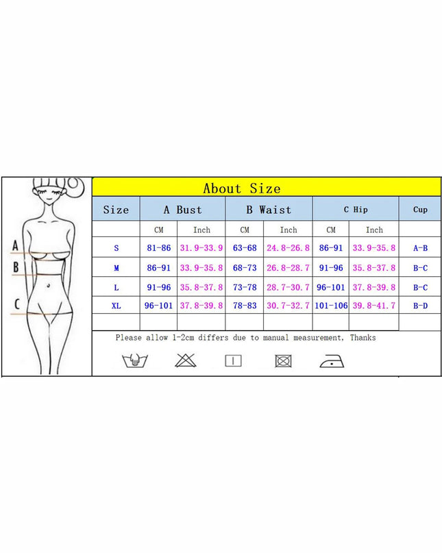 Women's High Waist One Piece Swimsuit - Bathing Suit with Patchwork Design