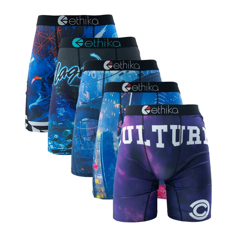 ETHIKA Men's 5-Pack Breathable Mesh Crotch Underwear
