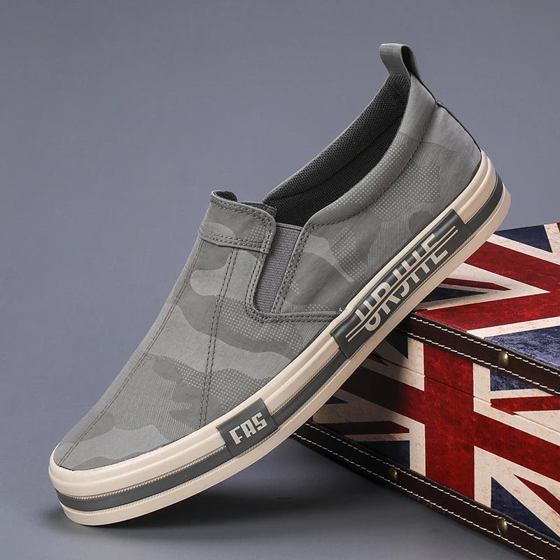 Men's Canvas Slip-On Shoes - Lightweight, Breathable, Anti-Slip Men's Casual Sneakers