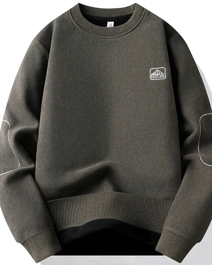Men's Fleece-Lined Sweater - Warm, Comfortable Men's Pullover