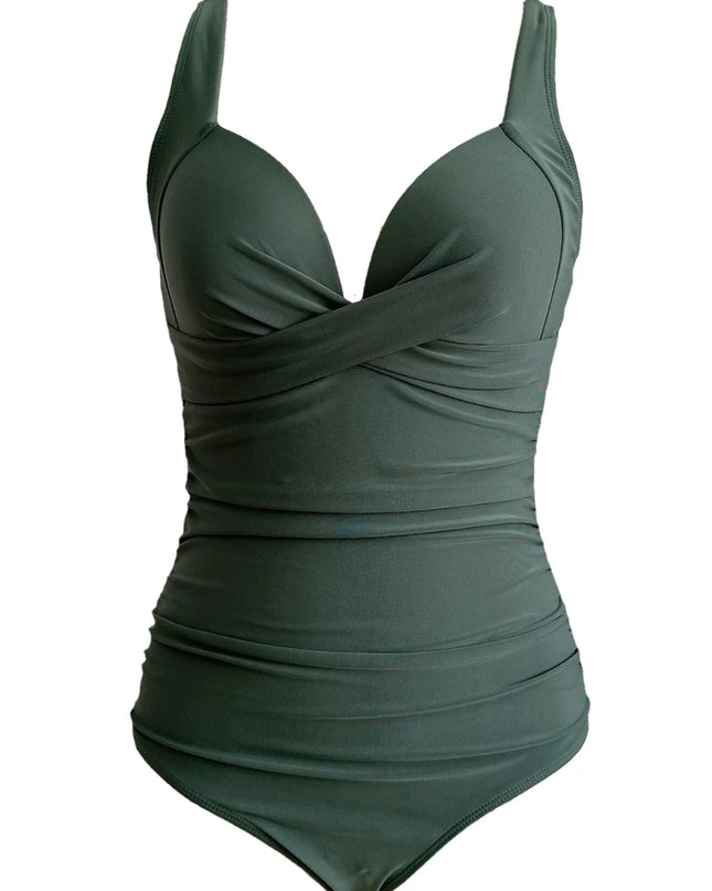 Elegant Ruched One-Piece Swimsuit for Women