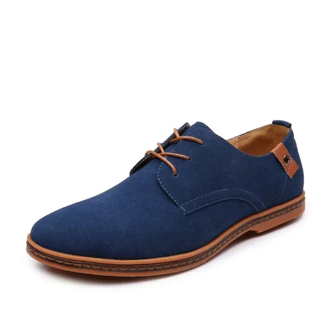 Men's Casual Faux Suede Lace-Up Shoes - Various Colors
