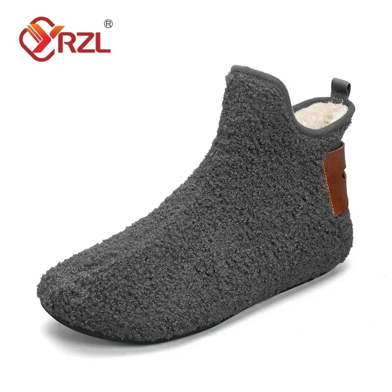 Men's Cotton High Top Shoes - Warm, Lightweight Slip-On Sneakers for Men