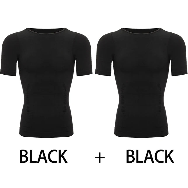 1/2 Piece Men's Body Shaper T-Shirt