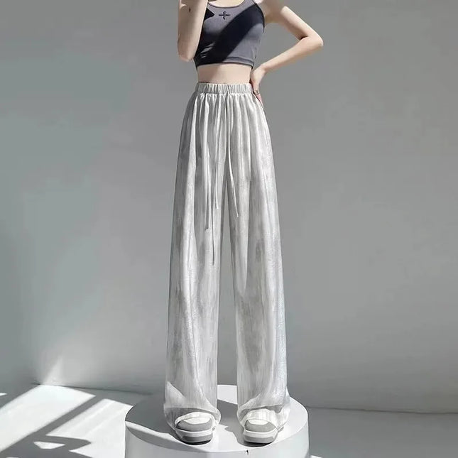 Women's Loose Fit Straight Casual Draped Wide-Leg Pants