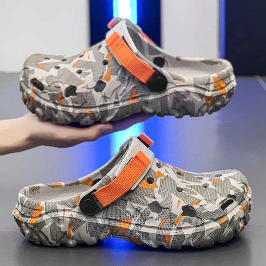 Men's Outdoor Casual Flat Platform Clogs