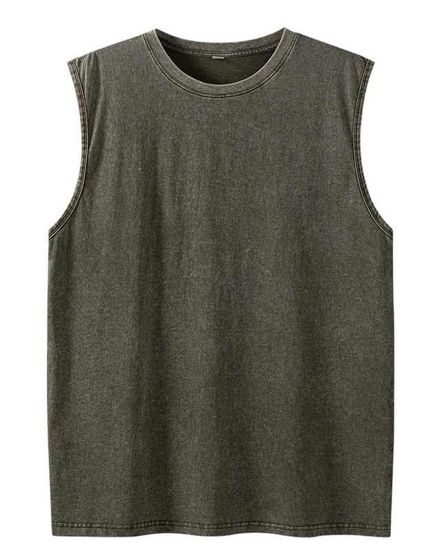 Men's Loose-Fit Cotton Tank Tops - Breathable Summer Sleeveless Vest for Men