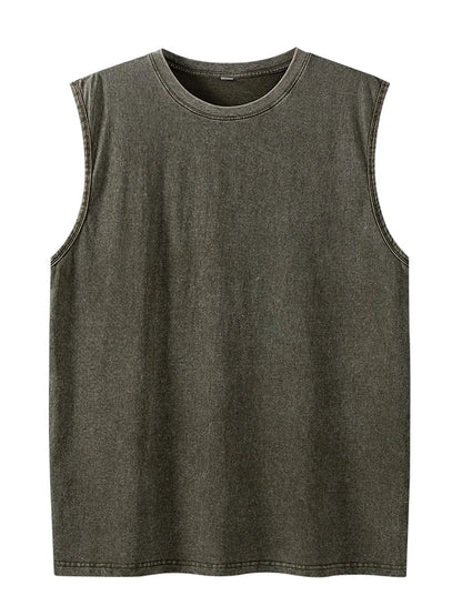 Men's Loose-Fit Cotton Tank Tops - Breathable Summer Sleeveless Vest for Men