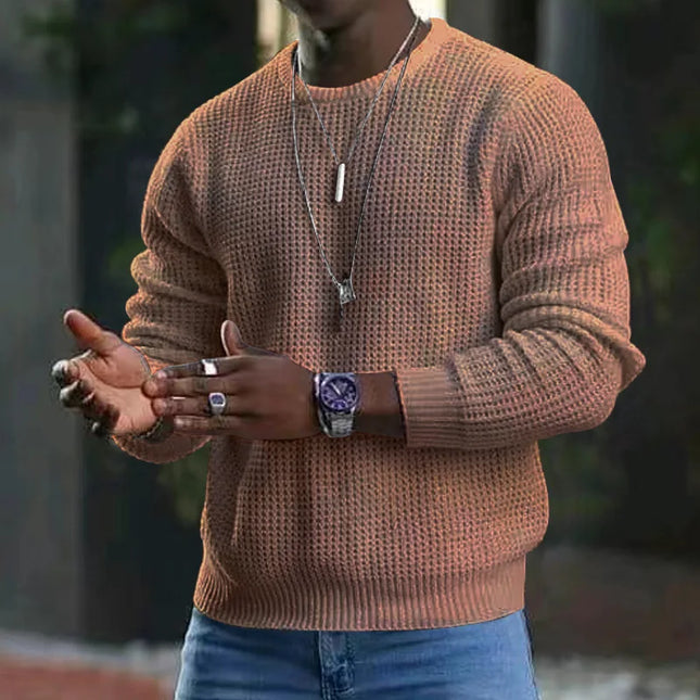 Men’s Long-Sleeve Crewneck Pullover Sweater