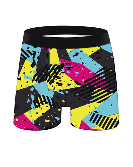 5-Piece Men’s Graffiti-Print Boxer Brief Set – Soft, Comfortable & Skin-Friendly