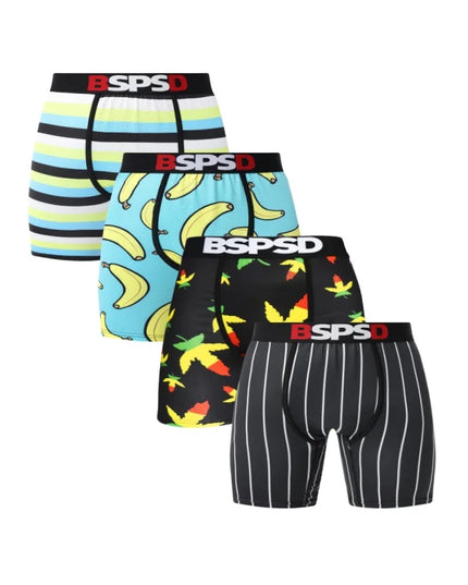 BPSD 4-Pack Men's Breathable Boxer Briefs Underwear