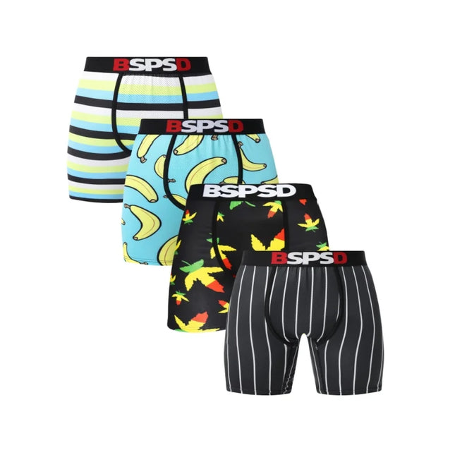 BPSD 4-Pack Men's Breathable Boxer Briefs Underwear