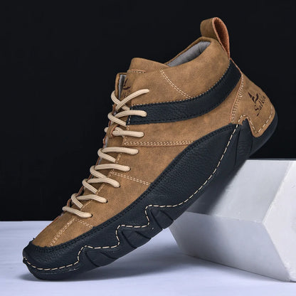 Premium Breathable Faux Leather High Top Sneakers for Men