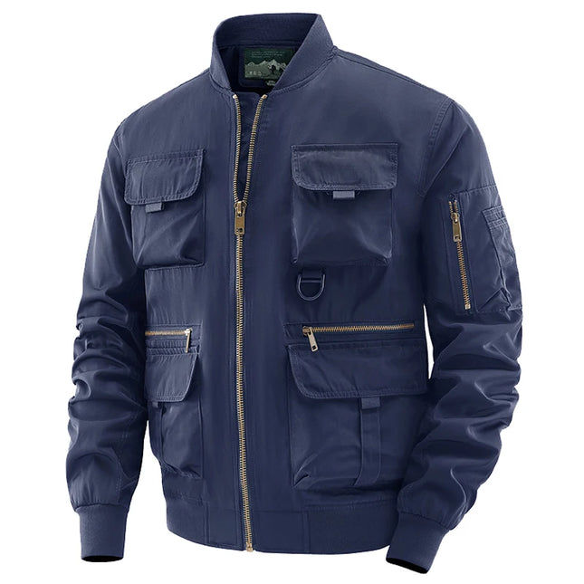 Men's Multi-Pocket Waterproof Windbreaker Tactical Jacket