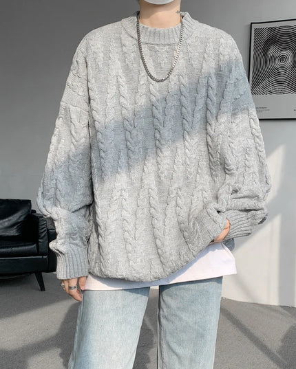 Men's Knit O-Neck Loose Casual Sweater