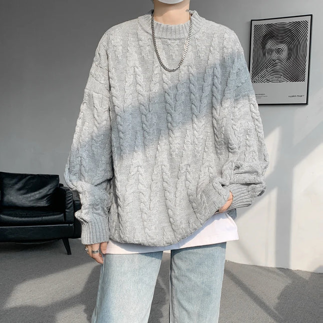 Men's Knit O-Neck Loose Casual Sweater