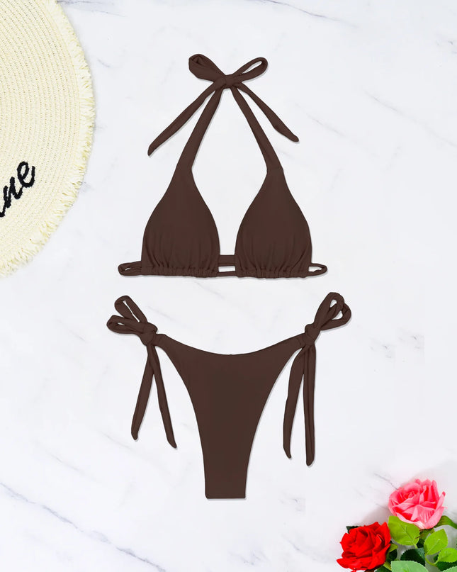 Triangle String Bikini for Women - Halter Swimsuit