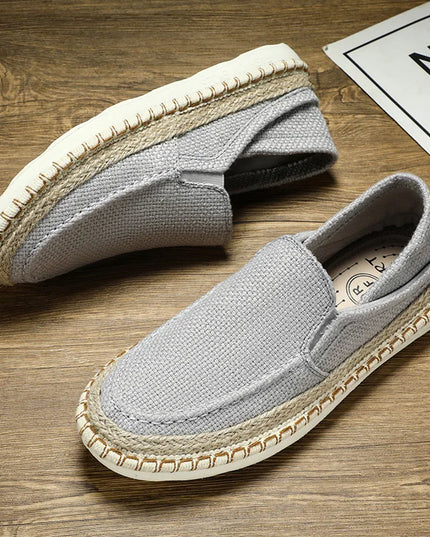 Men's Slip-On Cloth Loafers – Comfortable Flat Dress Shoes for Men