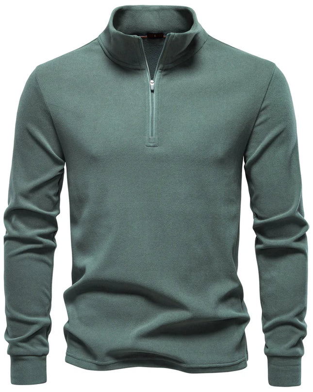 Men's Zipper Sweatshirt with Long Sleeves - Breathable Lightweight Jacket for Men
