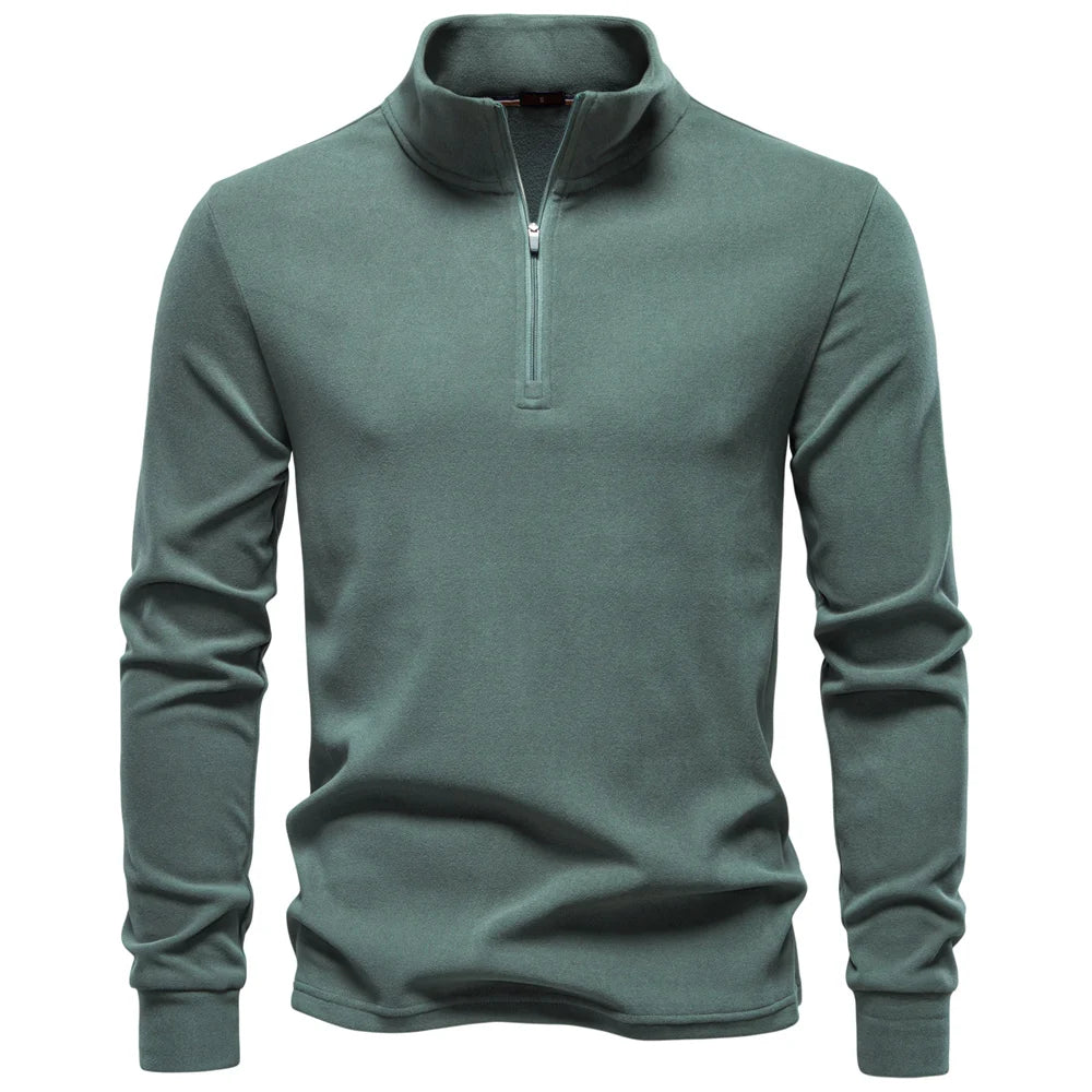 Men's Zipper Sweatshirt with Long Sleeves - Breathable Lightweight Jacket for Men