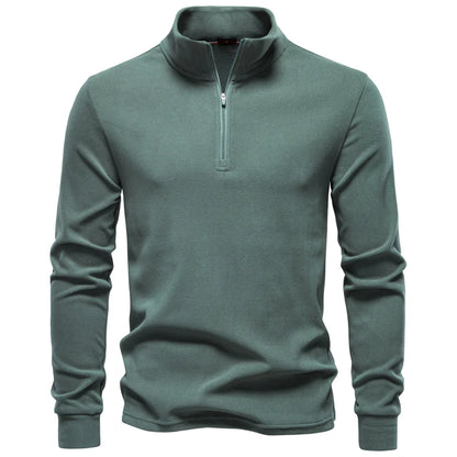 Men's Zipper Sweatshirt with Long Sleeves - Breathable Lightweight Jacket for Men