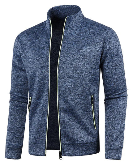 Men's Long Sleeve Zipper Knit Sweater Jacket - Various Colors