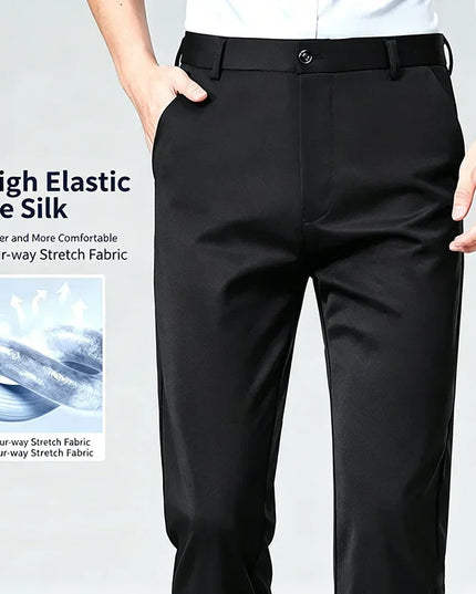 Men’s Casual Stretch Straight-Leg Pants