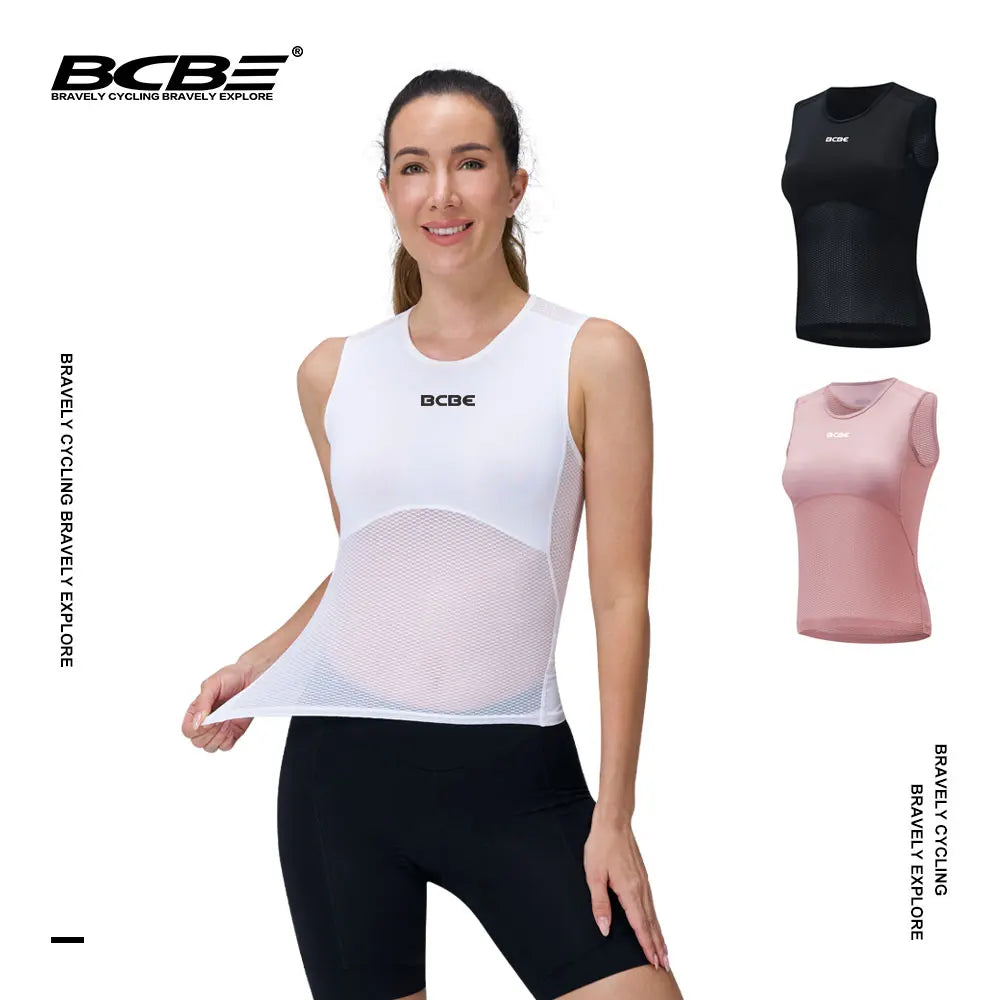 BCBE Women's Mesh Breathable Quick-Dry Cycling Undershirt Vest