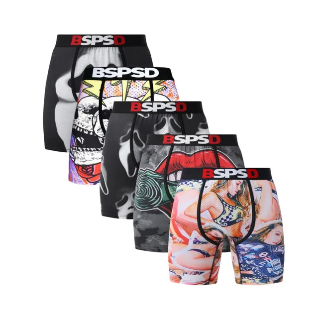 BPSD 5-Pack Men's Breathable Boxers Briefs