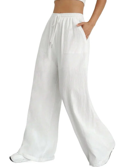 Women's Casual Wide-Leg Drawstring Pants