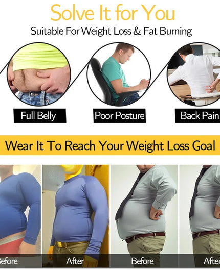 1/2 Piece Men's Body Shaper T-Shirt