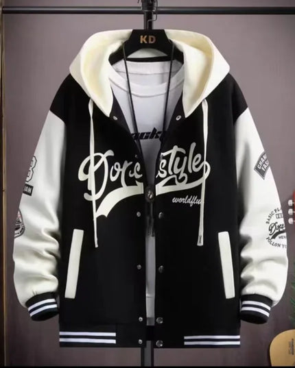 Men's Graphic Hooded Jacket and Sweatpants Two-Piece Set