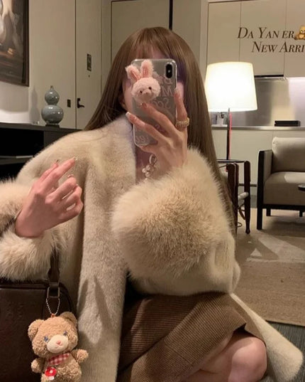 Women's Faux Mink Fur Coat – Thick, Loose Fit, Warm & Stylish Outerwear